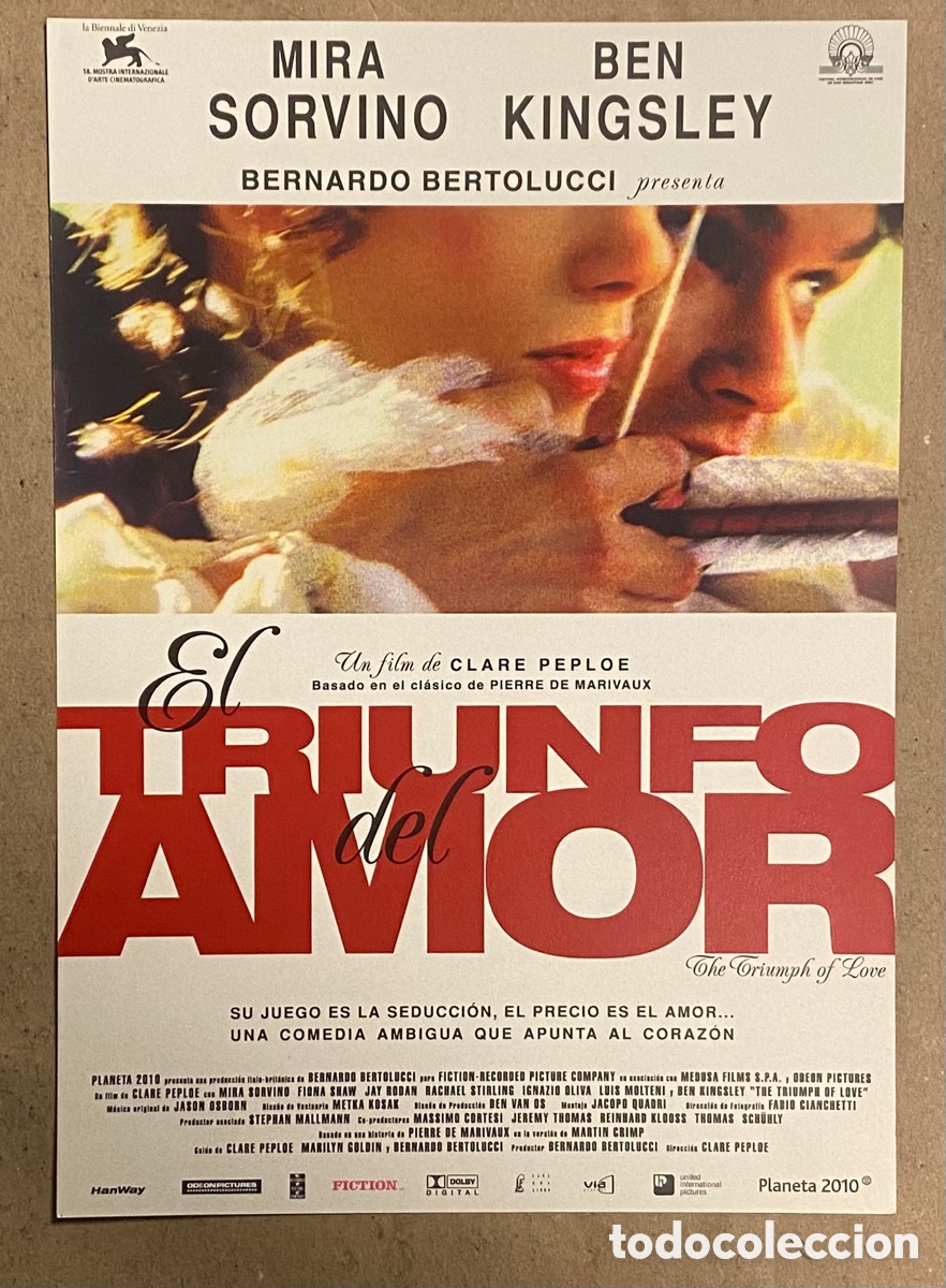 Cinema: EL TRIUNFO DEL AMOR. GU&Iacute;A PROMOCIONAL DE LA PEL&Iacute;CULA. MIRA SORVINO, BEN KINGSLEY,&hellip;
