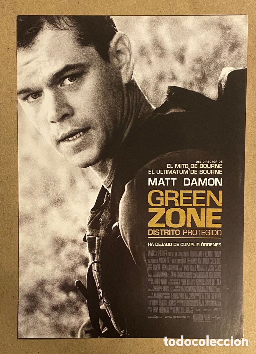 Cinema: GREEN ZONE. GU&Iacute;A PROMOCIONAL DE LA PEL&Iacute;CULA. MATT DAMON