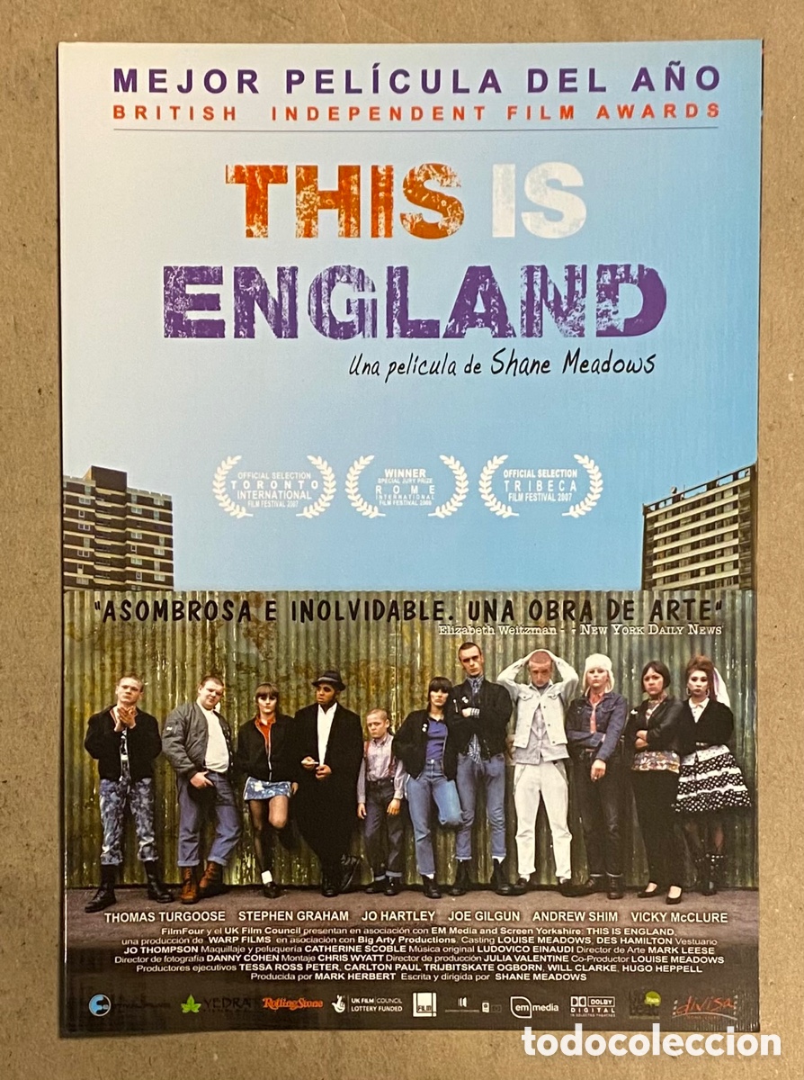 Cinema: THIS IS ENGLAND. GU&Iacute;A PROMOCIONAL DE LA PEL&Iacute;CULA. SHANE MEADOWS