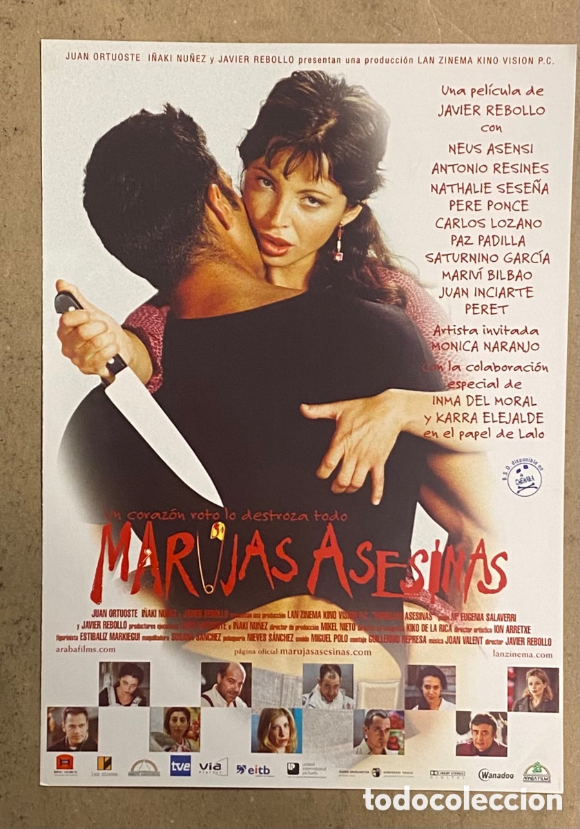 Cinema: MARUJAS ASESINAS. GU&Iacute;A PROMOCIONAL DE LA PEL&Iacute;CULA. NEUS ASENSI, ANTONIO RESINES