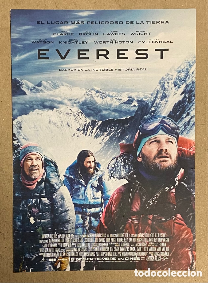 Cinema: EVEREST. GU&Iacute;A PROMOCIONAL DE LA PEL&Iacute;CULA. JAS&Oacute;N CLARKE, JOSH BROLIN