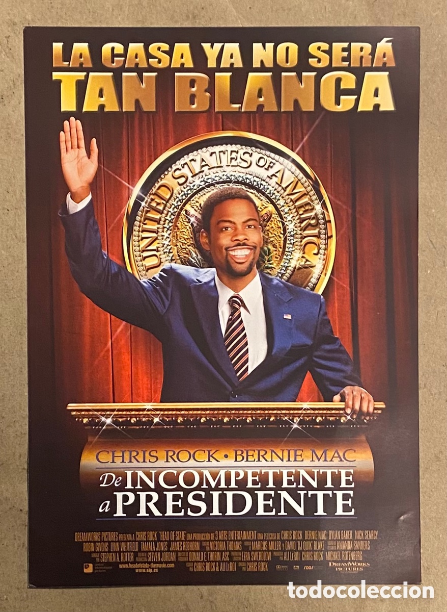 Kino: DE INCOMPETENTE A PRESIDENTE. GU&Iacute;A PROMOCIONAL DE LA PEL&Iacute;CULA. CHRIS ROCK