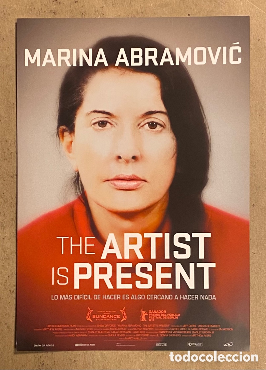 Kino: THE ARTIST IS PRESENT. GU&Iacute;A PROMOCIONAL DE LA PEL&Iacute;CULA. MARINA ABRAMOVIĆ