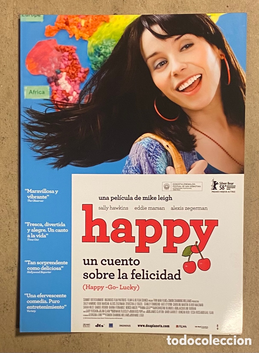 Cinema: HAPPY. GU&Iacute;A PROMOCIONAL DE LA PEL&Iacute;CULA. MIKE LEIGH, SALLY HAWKINS
