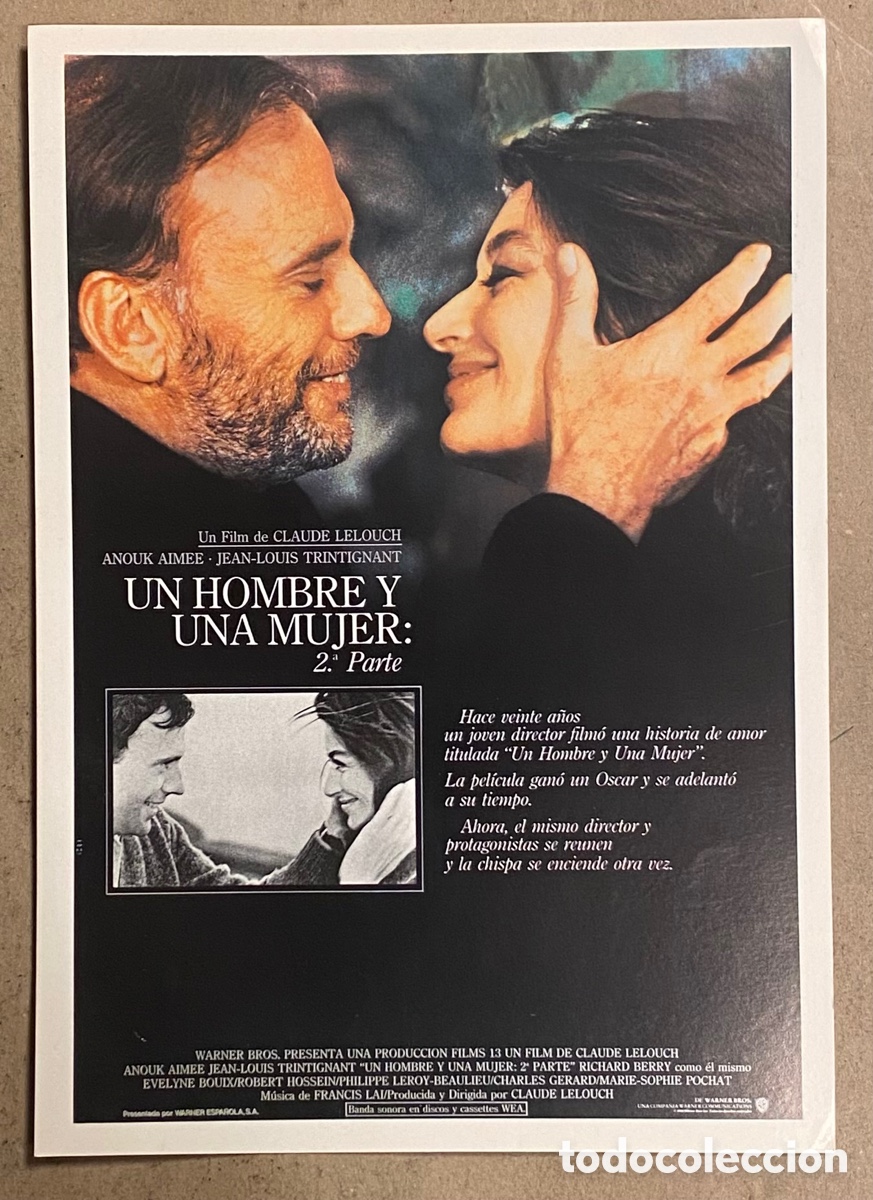 Kino: UN HOMBRE Y UNA MUJER 2&ordf; PARTE. GU&Iacute;A PROMOCIONAL DE LA PEL&Iacute;CULA.