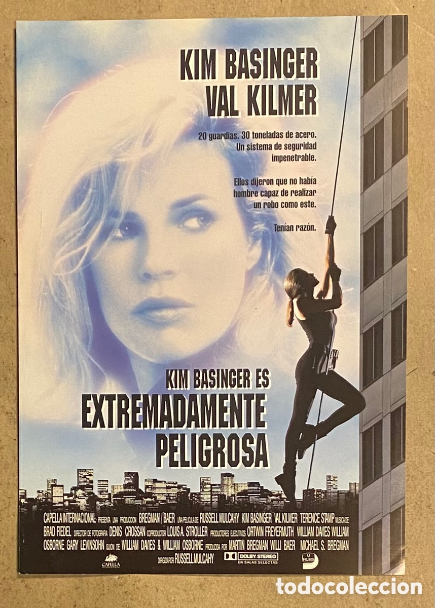 Cin&eacute;ma: EXTREMADAMENTE PELIGROSA. GU&Iacute;A PROMOCIONAL DE LA PEL&Iacute;CULA. KIM BASINGER, VAL KILMER