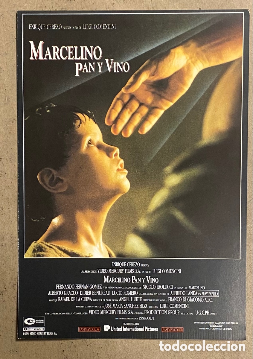Cine: MARCELINO PAN Y VINO. GU&Iacute;A PROMOCIONAL DE LA PEL&Iacute;CULA. FERNANDO FERN&Aacute;N G&Oacute;MEZ