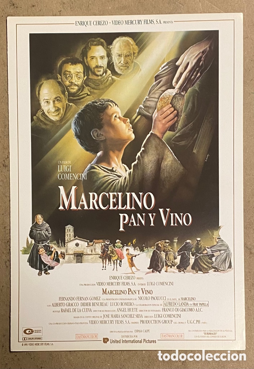 Cinema: MARCELINO PAN Y VINO. GU&Iacute;A PROMOCIONAL DE LA PEL&Iacute;CULA. FERNANDO FERN&Aacute;N G&Oacute;MEZ