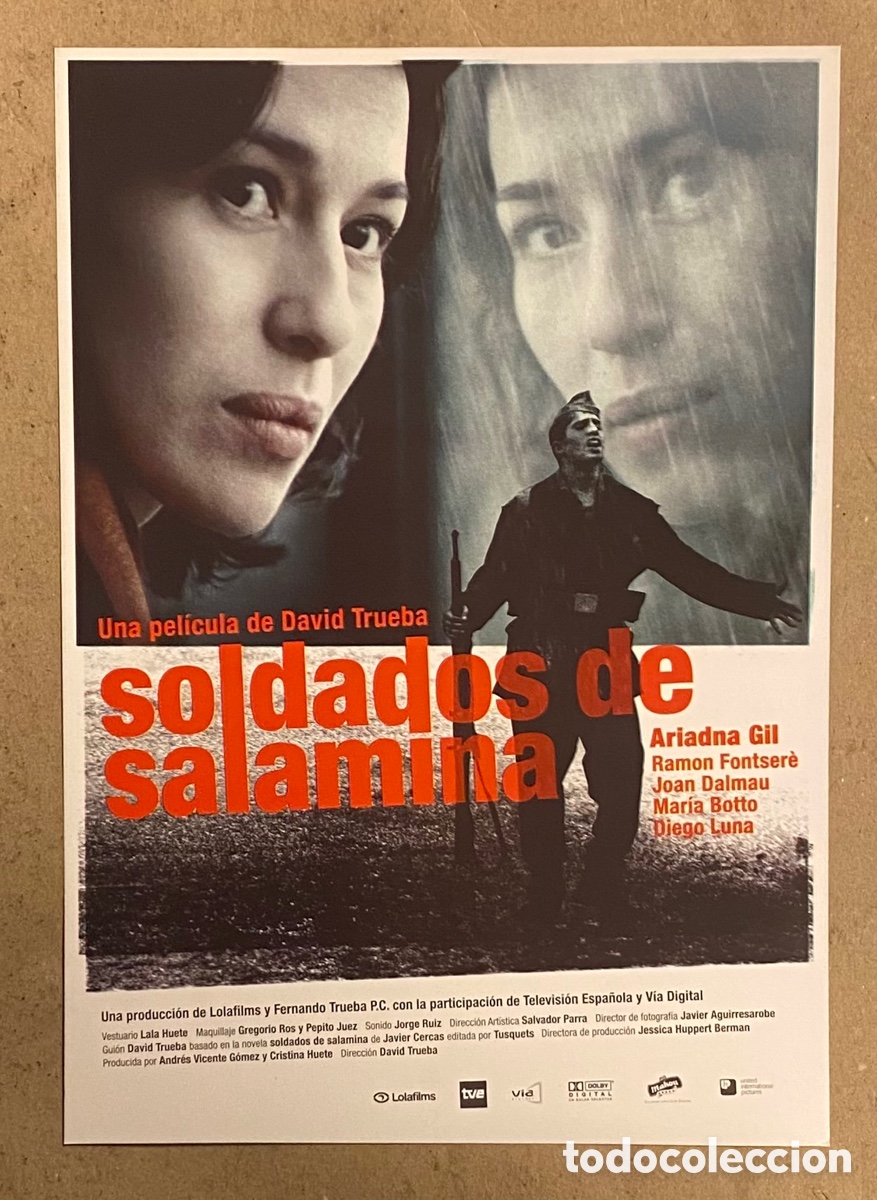 Kino: SOLDADOS DE SALAMINA. GU&Iacute;A PROMOCIONAL DE LA PEL&Iacute;CULA. DAVID TRUEBA, ARIADNA GIL