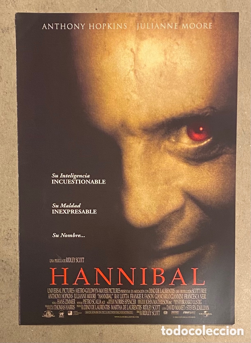 Cinema: HANNIBAL . GU&Iacute;A PROMOCIONAL DE LA PEL&Iacute;CULA. ANTHONY HOPKINS, JULIANNE MOORE