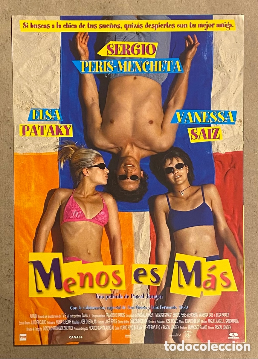 Cinema: MENOS ES M&Aacute;S. GU&Iacute;A PROMOCIONAL DE LA PEL&Iacute;CULA. ELSA PATAKY, SERGIO PERIS MENCHETA