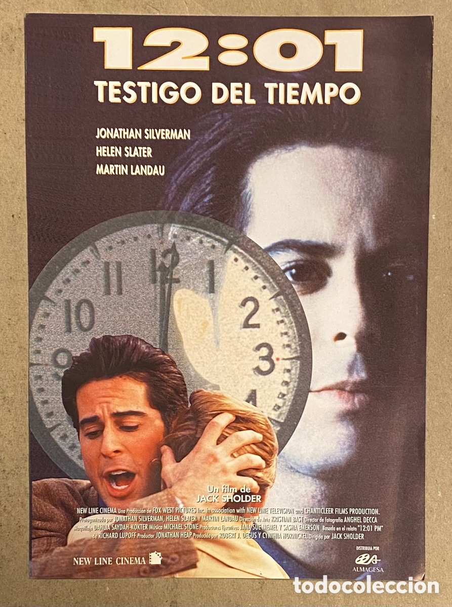 Cinema: 12:01 TESTIGO DEL TIEMPO. GU&Iacute;A PROMOCIONAL DE LA PEL&Iacute;CULA. JONATHAN SILVERMAN,&hellip;
