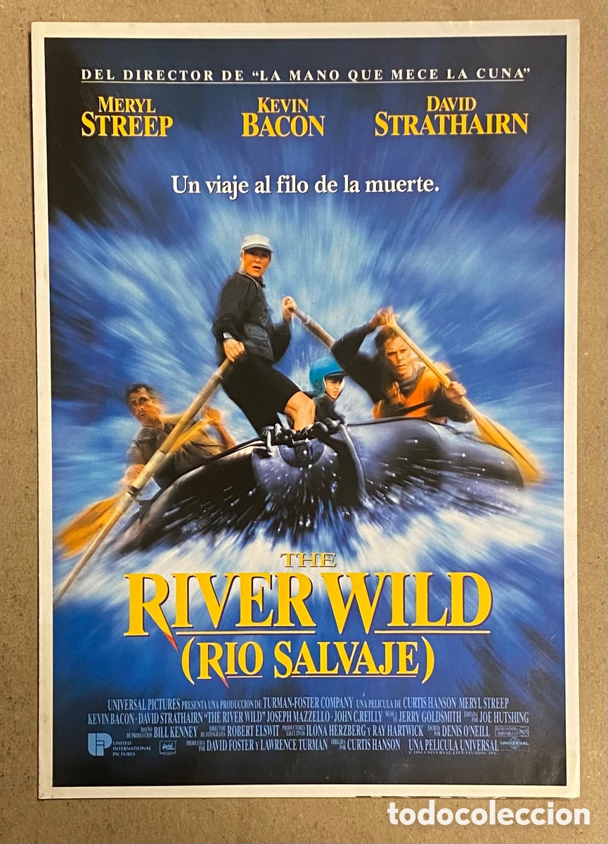 Cinema: THE RIVER WILD (R&Iacute;O SALVAJE). GU&Iacute;A PROMOCIONAL DE LA PEL&Iacute;CULA. MERYL STREEP, KEVIN BACON