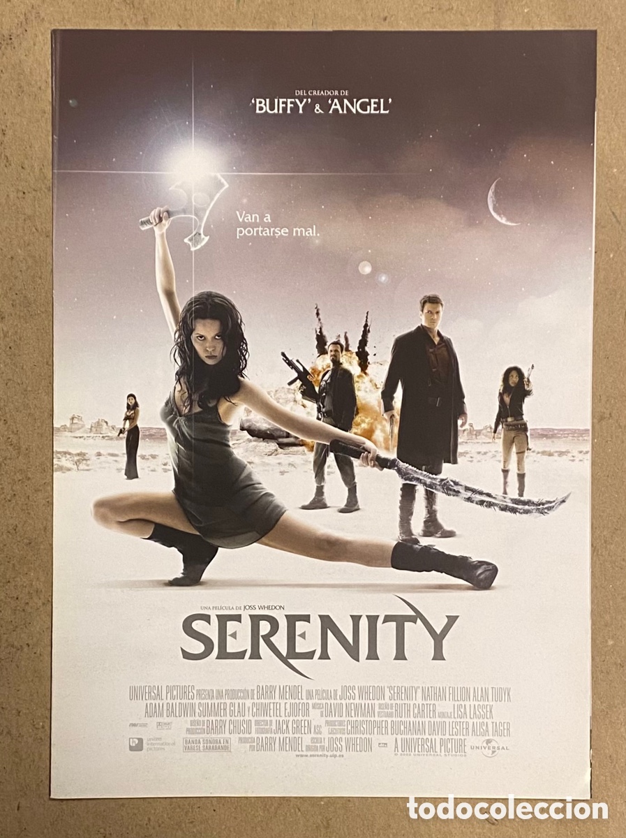 Cin&eacute;ma: SERENITY. GU&Iacute;A PROMOCIONAL DE LA PEL&Iacute;CULA. JOSH WEDON
