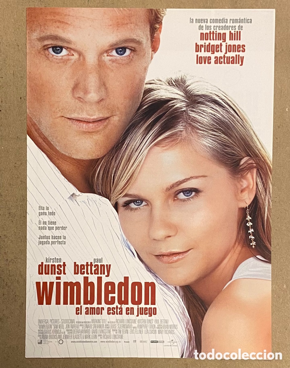 Cinema: WIMBLEDON. GU&Iacute;A PROMOCIONAL DE LA PEL&Iacute;CULA. KIRSTEN DUNST, PAUL BETTANY