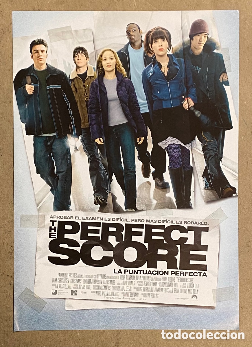 Cine: YHE PERFECT SCORE. GU&Iacute;A PROMOCIONAL DE LA PEL&Iacute;CULA. CHRIS EVANS, SCARLETT JOHANSSON