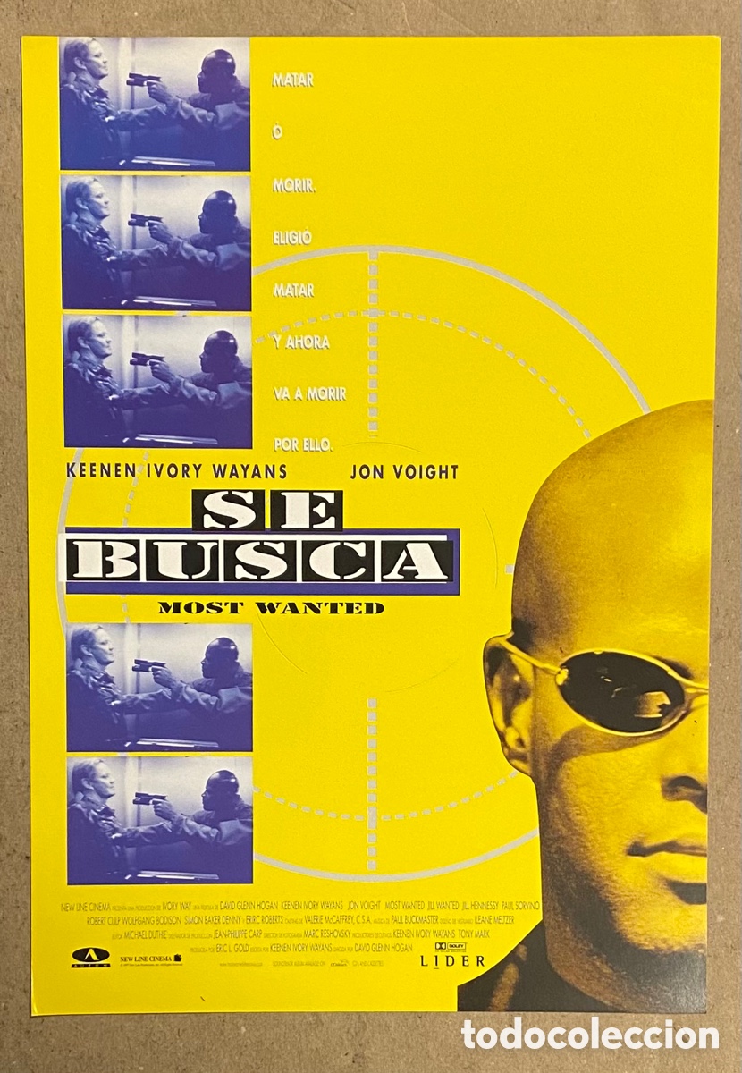 Cinema: SE BUSCA. GU&Iacute;A PROMOCIONAL DE LA PEL&Iacute;CULA. KEENEN IVORY WAYANS, JON VOIGHT