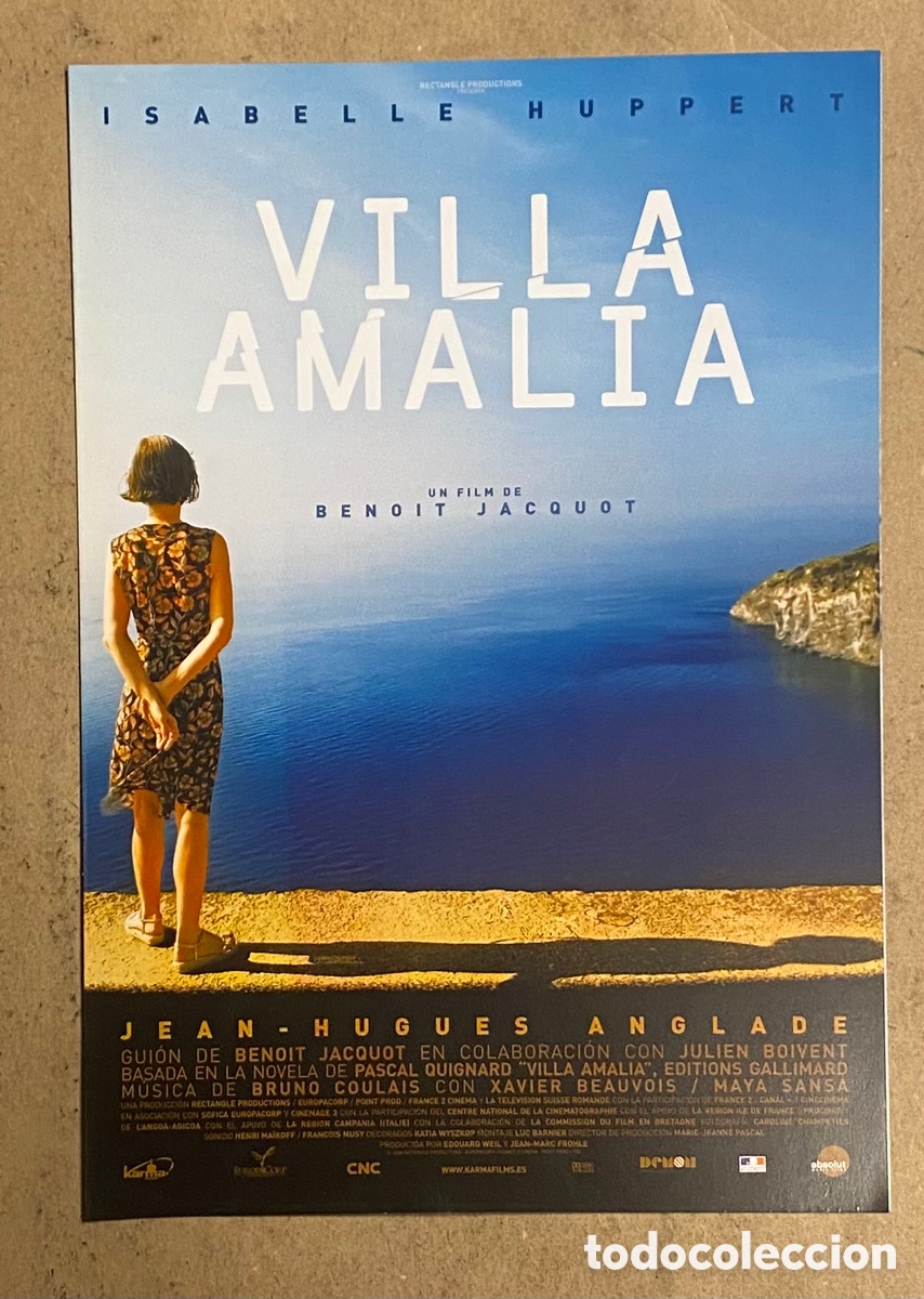 Kino: VILLA AMALIA. GU&Iacute;A PROMOCIONAL DE LA PEL&Iacute;CULA. BENOIT JACQUOT, ISABELLE HUPPERT