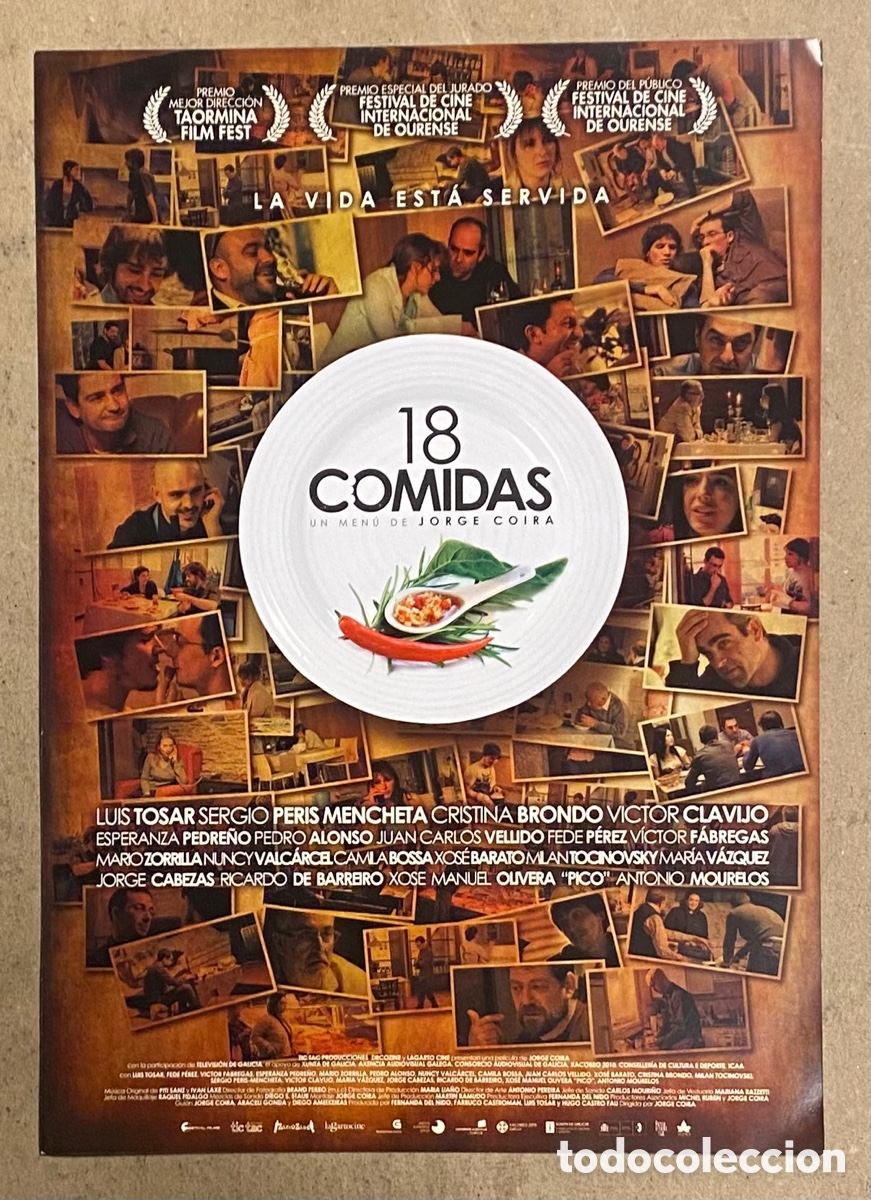 Cinema: 18 COMIDAS. GU&Iacute;A PROMOCIONAL DE LA PEL&Iacute;CULA. JORGE COIRA
