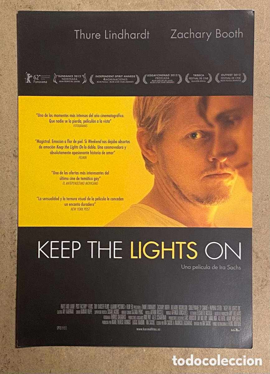 Kino: KEEP THE LIGHTS ON. GU&Iacute;A PROMOCIONAL DE LA PEL&Iacute;CULA. IRA SACHS