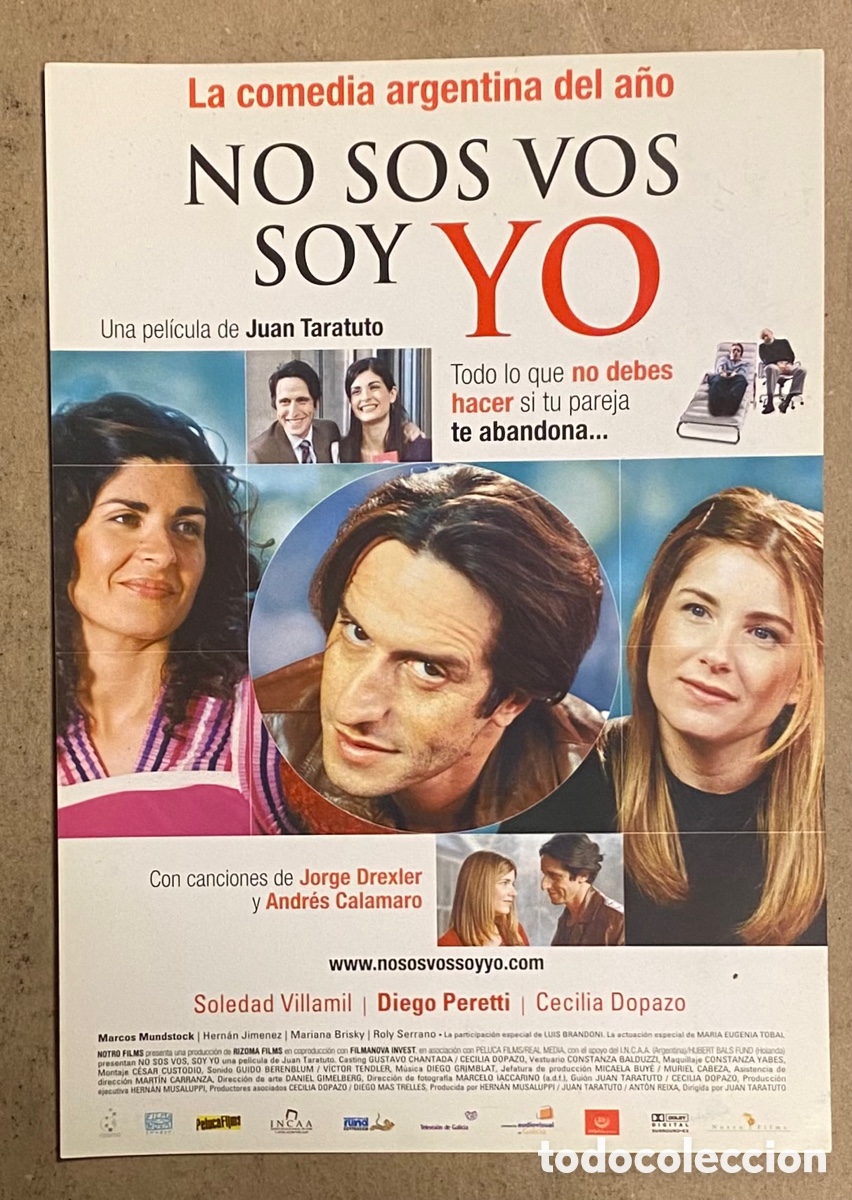 Cinema: NO SOS VOS SOY YO. GU&Iacute;A PROMOCIONAL DE LA PEL&Iacute;CULA. DIEGO PERETTI