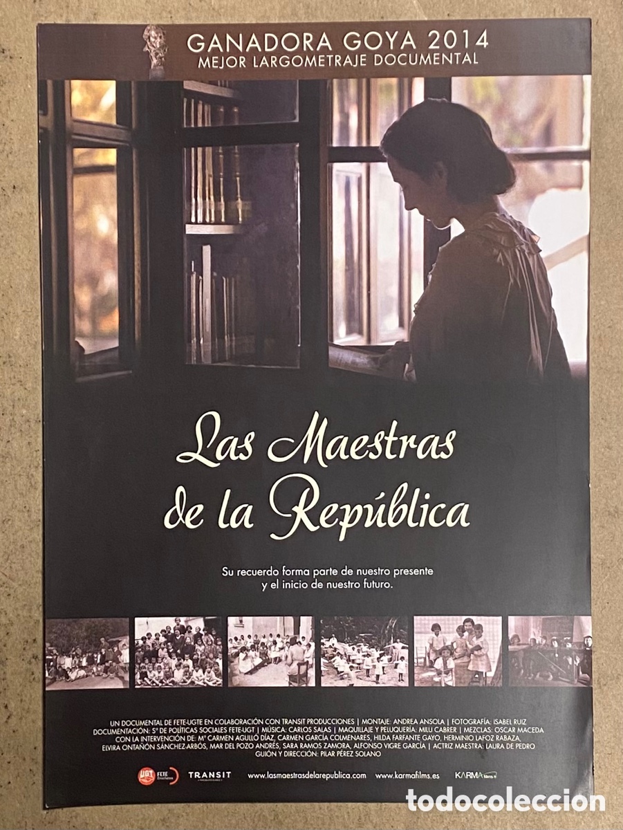 Cinema: LAS MAESTRAS DE LA REP&Uacute;BLICA. GU&Iacute;A PROMOCIONAL DE LA PEL&Iacute;CULA. PILAR P&Eacute;REZ SOLANO
