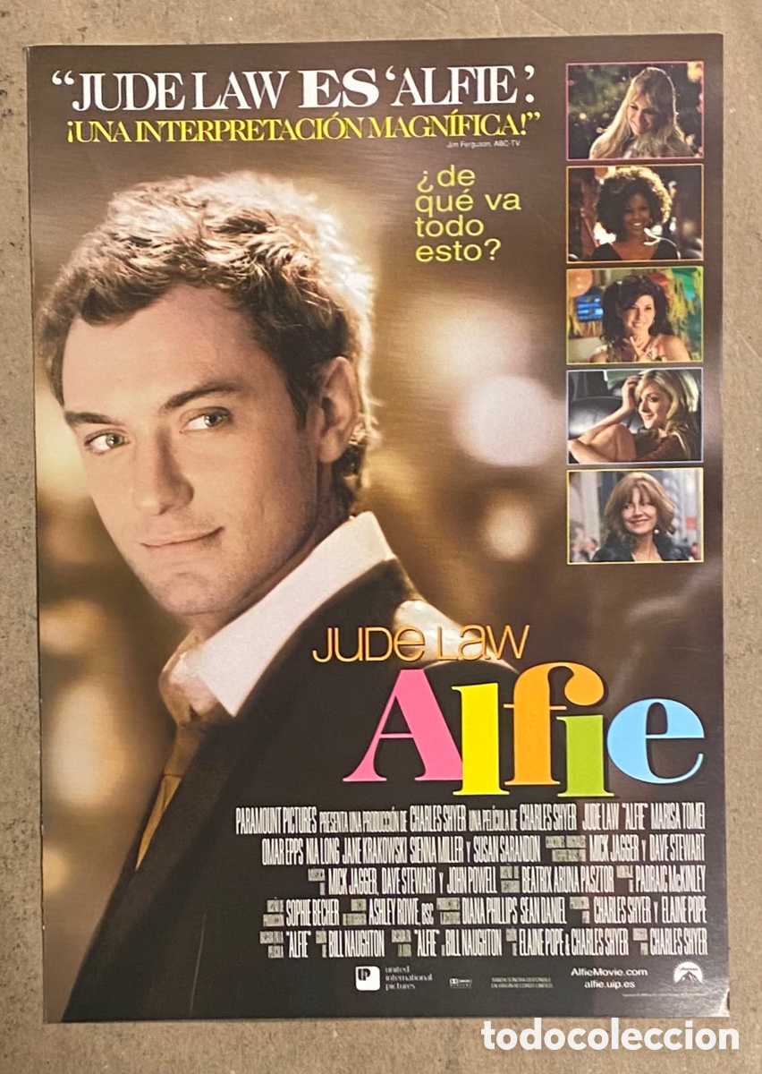 Cinema: ALFIE. GU&Iacute;A PROMOCIONAL DE LA PEL&Iacute;CULA. JUDE LAW