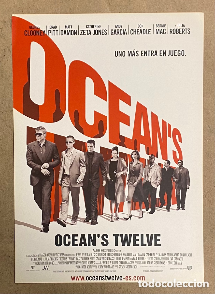 Cin&eacute;ma: OCEAN&rsquo;S TWELVE. GU&Iacute;A PROMOCIONAL DE LA PEL&Iacute;CULA. GEORGE CLOONEY, BRAD PITT,&hellip;