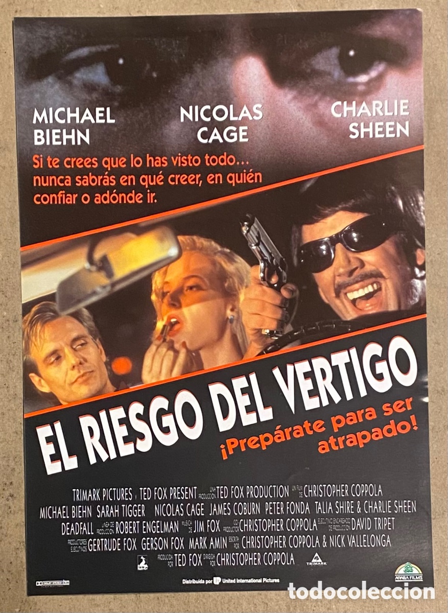 Cinema: EL RIESGO DEL V&Eacute;RTIGO. GU&Iacute;A PROMOCIONAL DE LA PEL&Iacute;CULA. NICOL&Aacute;S CAGE, CHARLIE SHEEN