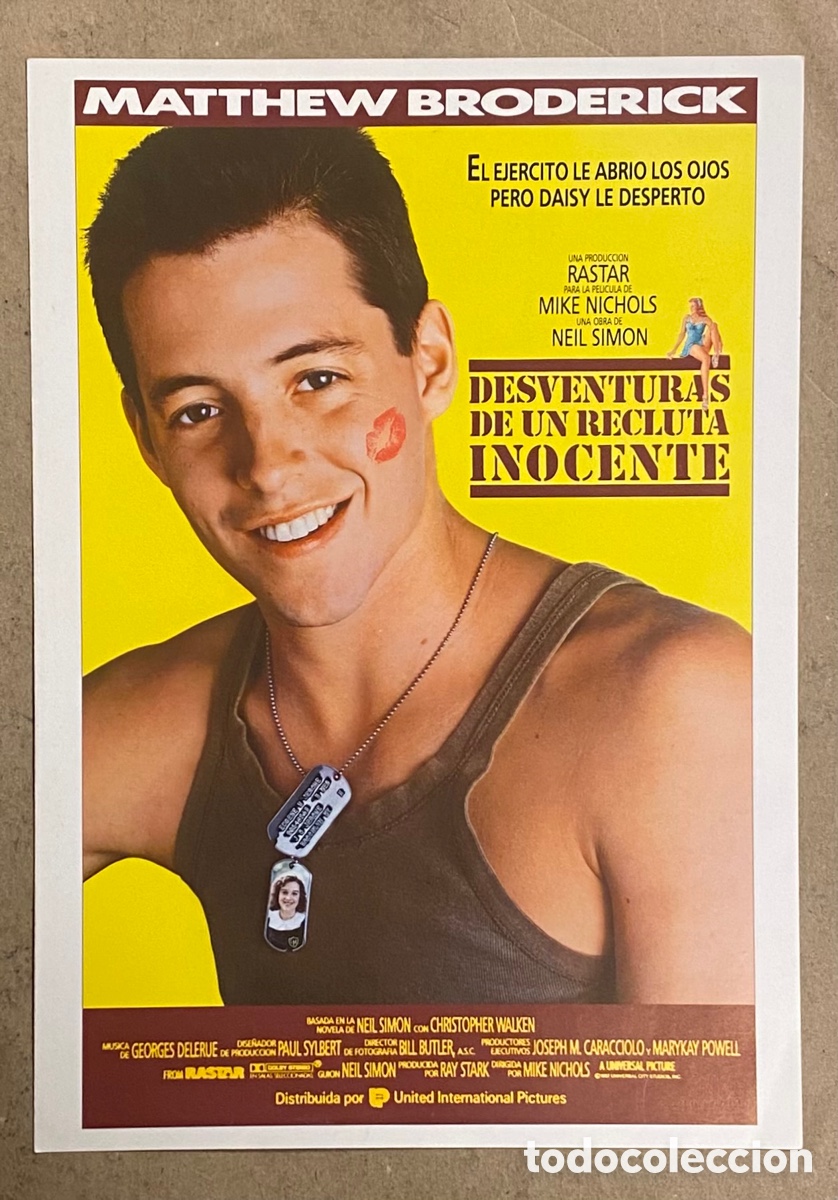 Cinema: DESVENTURAS DE UN RECLUTA INOCENTE. GU&Iacute;A PROMOCIONAL DE LA PEL&Iacute;CULA. MATTHEW BRODERICK