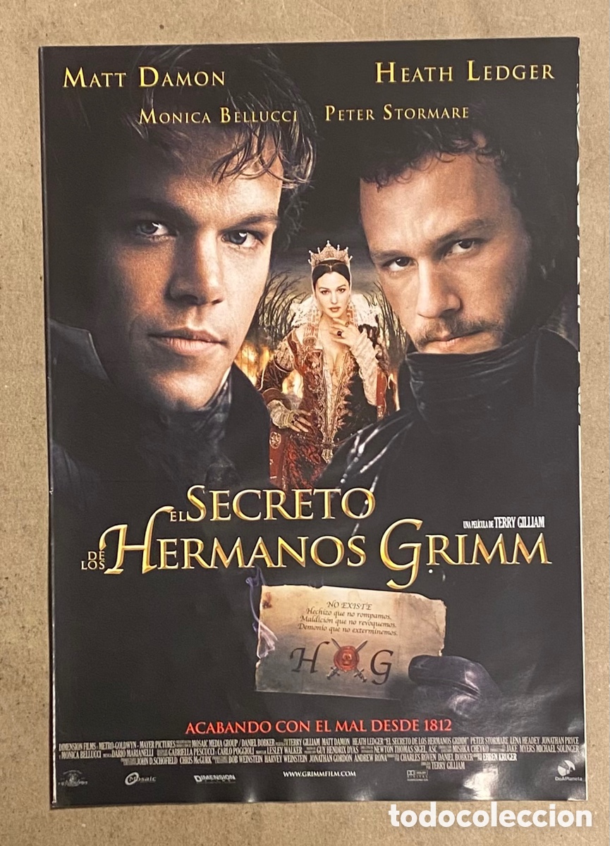 Kino: EL SECRETO DE LOS HERMANOS GRIMM. GU&Iacute;A PROMOCIONAL DE LA PEL&Iacute;CULA. MATT DAMON, HEATH LEDGER