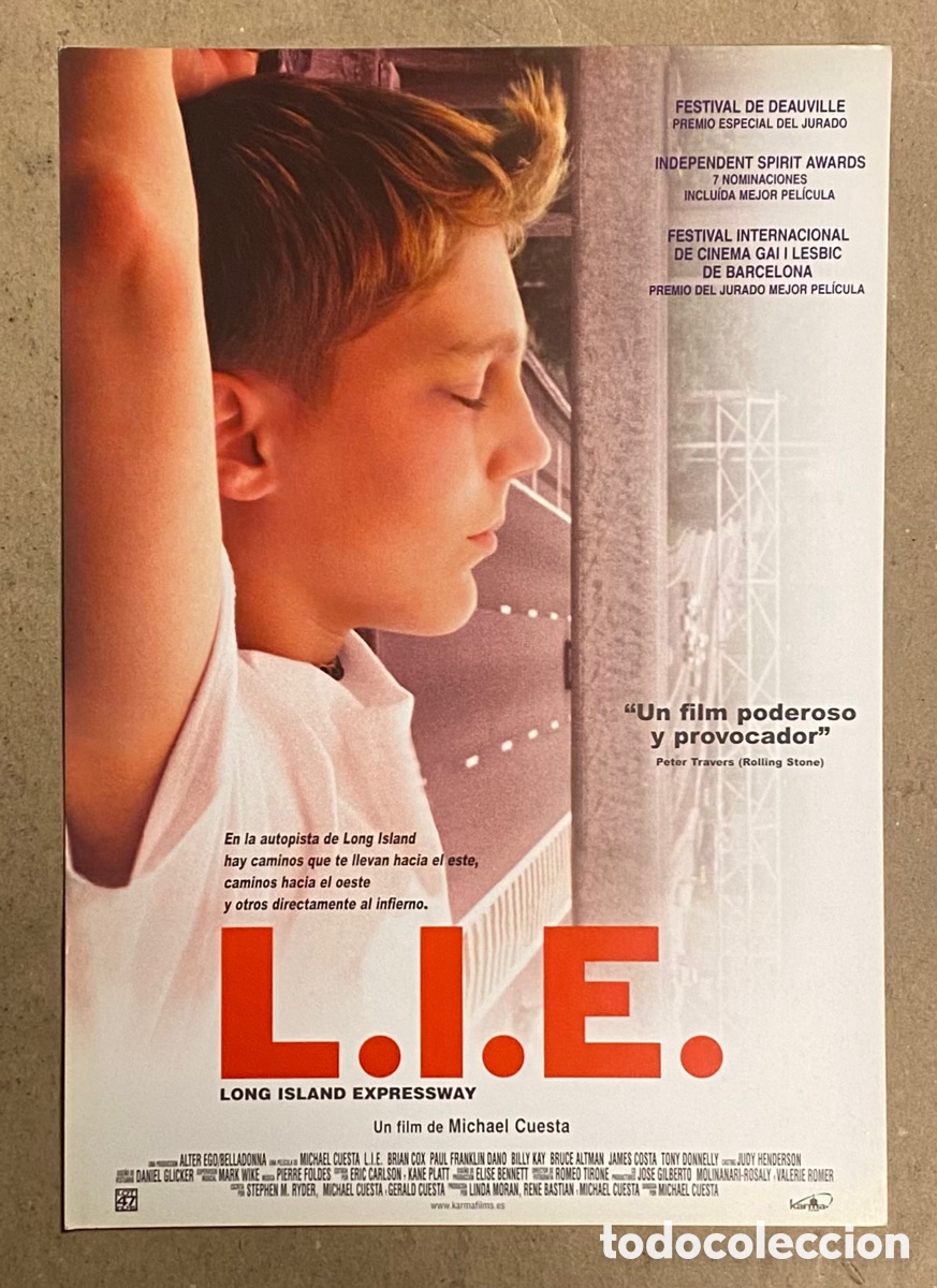 Cinema: L.I.E. LONG ISLAND EXPRESSWAY. GU&Iacute;A PROMOCIONAL DE LA PEL&Iacute;CULA. MICHAEL CUESTA