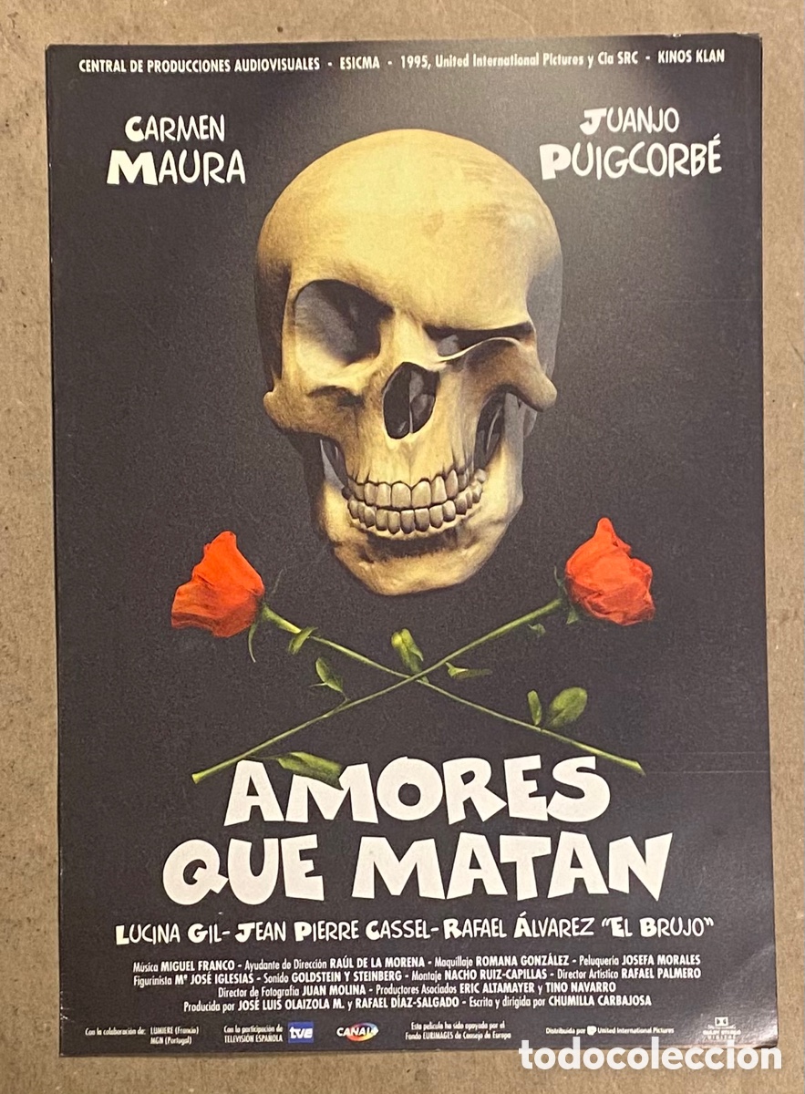 Cinema: AMORES QUE MATAN. GU&Iacute;A PROMOCIONAL DE LA PEL&Iacute;CULA. CARMEN MAURA, JUANJO PUIGCORB&Eacute;