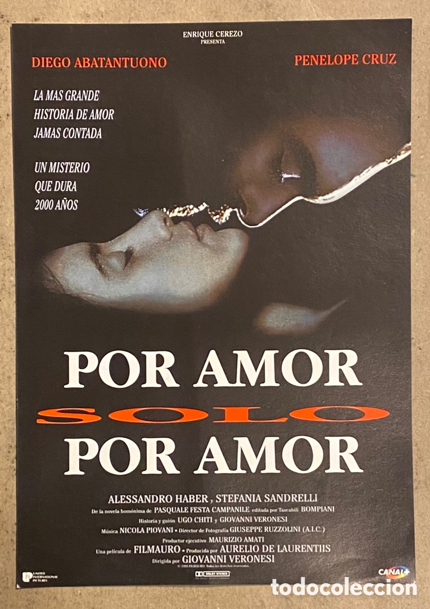Cinema: POR AMOR SOLO POR AMOR. GU&Iacute;A PROMOCIONAL DE LA PEL&Iacute;CULA. PEN&Eacute;LOPE CRUZ