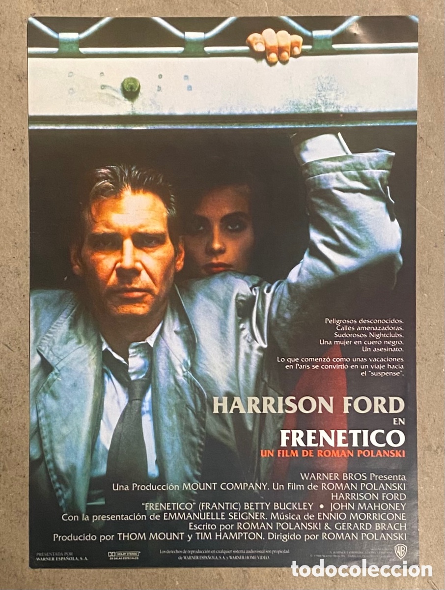 Kino: FREN&Eacute;TICO. GU&Iacute;A PROMOCIONAL DE LA PEL&Iacute;CULA. ROMAN POLANSKI, HARRISON FORD