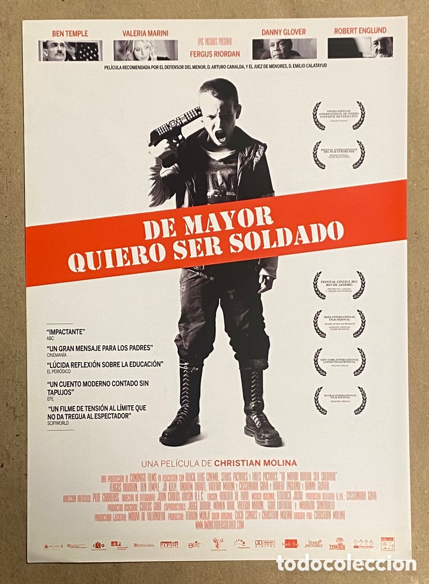 Cin&eacute;ma: DE MAYOR QUIERO SER SOLDADO. GU&Iacute;A PROMOCIONAL DE LA PEL&Iacute;CULA. CHRISTIAN MOLINA