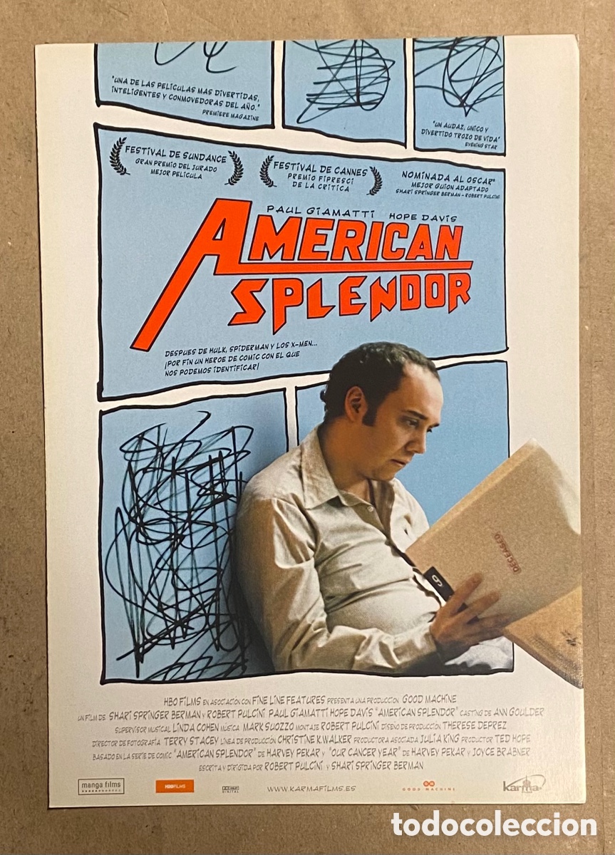 Kino: AMERICAN SPLENDOR. GU&Iacute;A PROMOCIONAL DE LA PEL&Iacute;CULA. PAUL GIAMATTI
