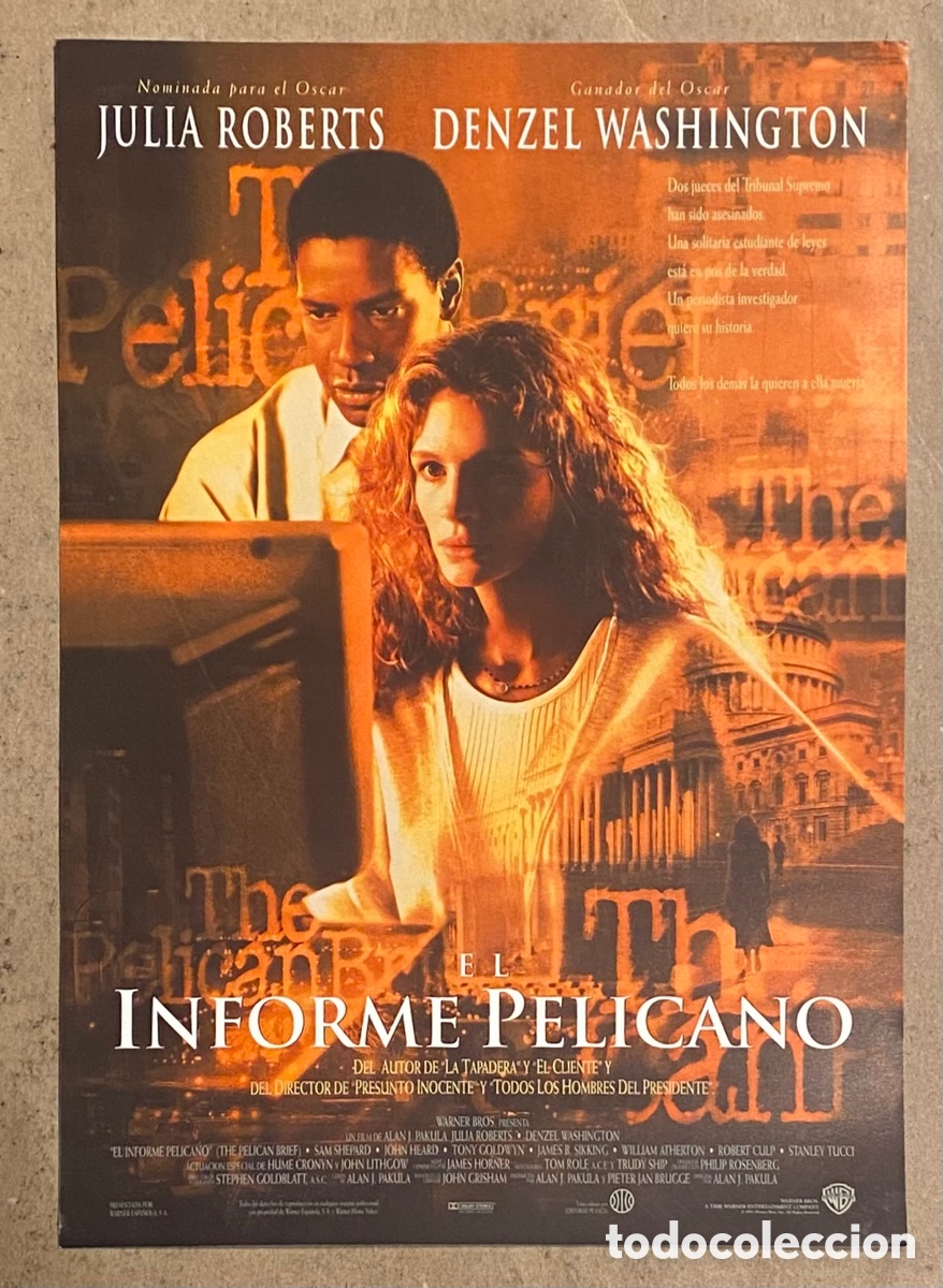 Cinema: EL INFORME PEL&Iacute;CANO. GU&Iacute;A PROMOCIONAL DE LA PEL&Iacute;CULA. JULIA ROBERTS, DENZEL WASHINGTON