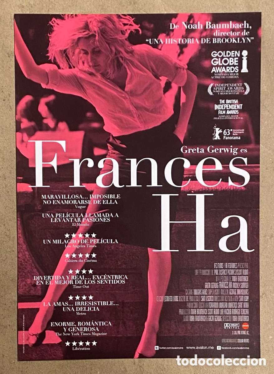 Kino: FRANCES HA. GU&Iacute;A PROMOCIONAL DE LA PEL&Iacute;CULA. GRETA GERWIG&hellip;