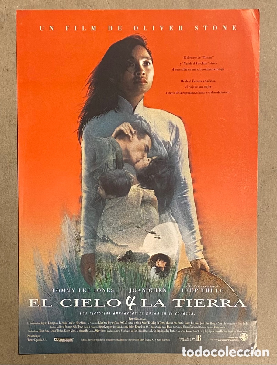 Cin&eacute;ma: EL CIELO Y LA TIERRA. GU&Iacute;A PROMOCIONAL DE LA PEL&Iacute;CULA. OLIVER STONE, TOMMY LEE JONES