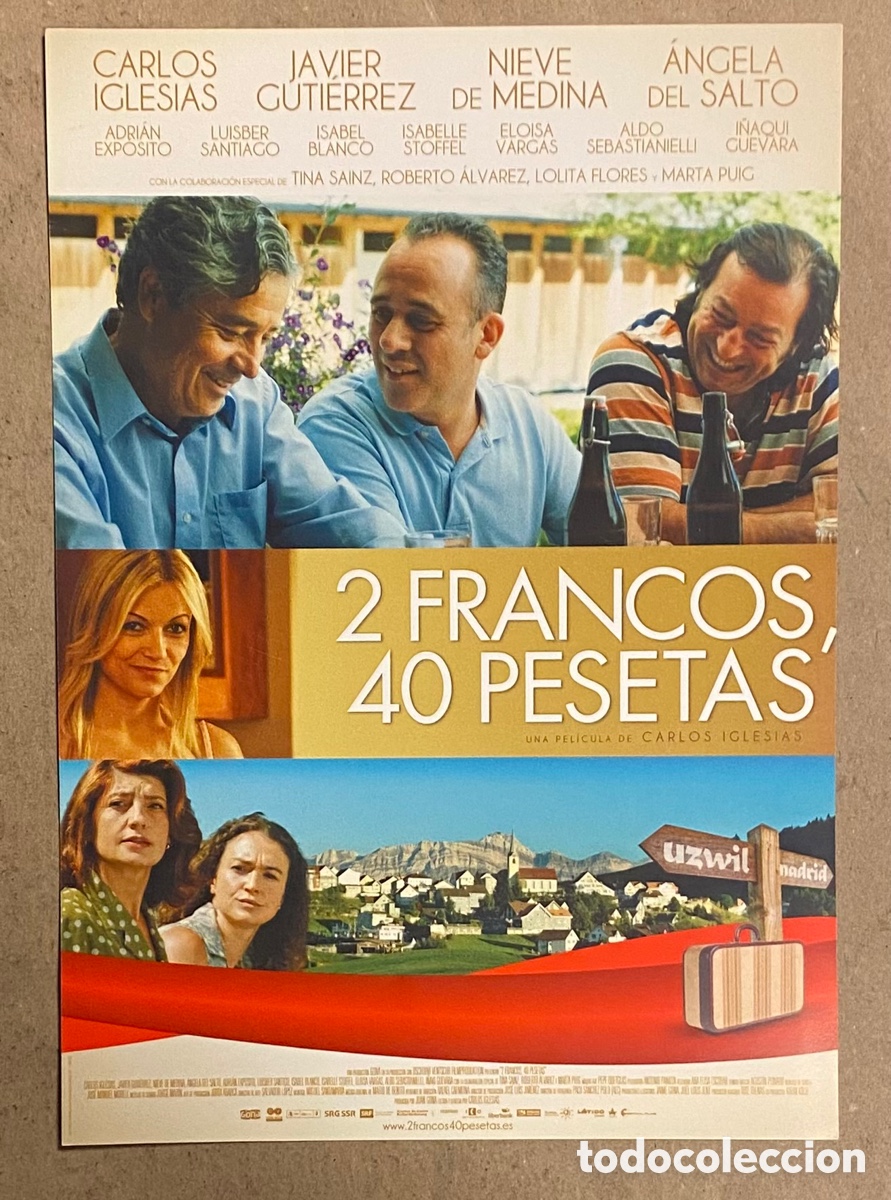 Cin&eacute;ma: 2 FRANCOS 40 PESETAS. GU&Iacute;A PROMOCIONAL DE LA PEL&Iacute;CULA. CARLOS IGLESIAS, JAVIER GUTI&Eacute;RREZ