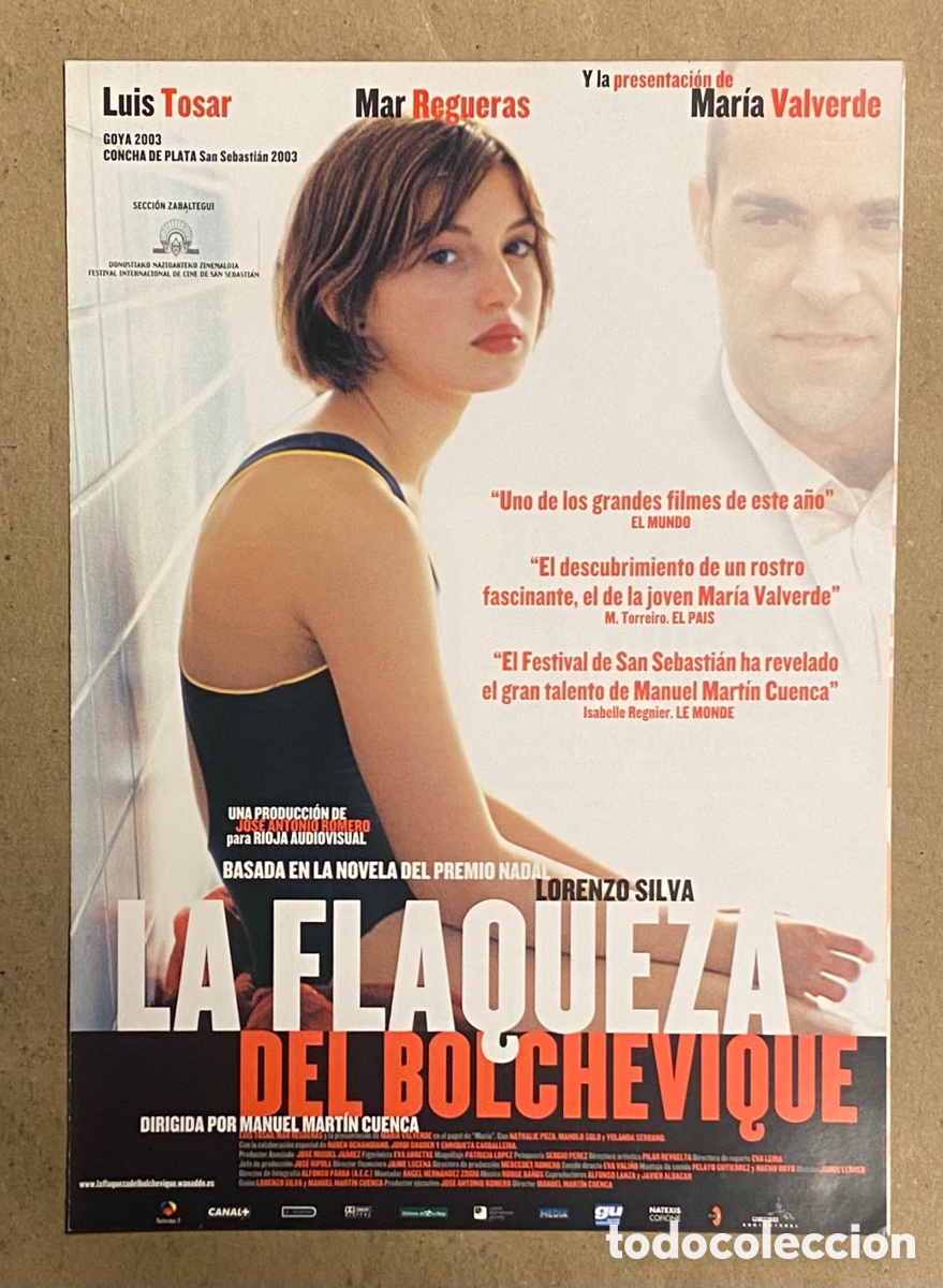 Kino: LA FLAQUEZA DEL BOLCHEVIQUE. GU&Iacute;A PROMOCIONAL DE LA PEL&Iacute;CULA. LUIS TOSAR, MAR REGUERAS