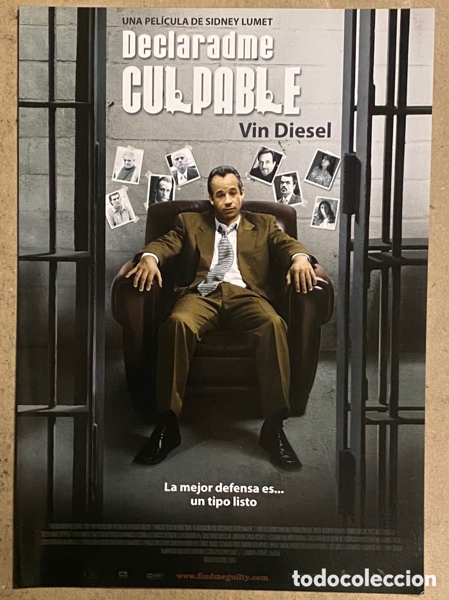 Kino: DECLARADO CULPABLE. GU&Iacute;A PROMOCIONAL DE LA PEL&Iacute;CULA. SIDNEY LUMET, VIN DIESEL