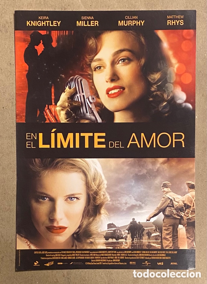 Cin&eacute;ma: EN EL L&Iacute;MITE DEL AMOR. GU&Iacute;A PROMOCIONAL DE LA PEL&Iacute;CULA. KEIRA KNIGHTLEY, SIENNA MILLER