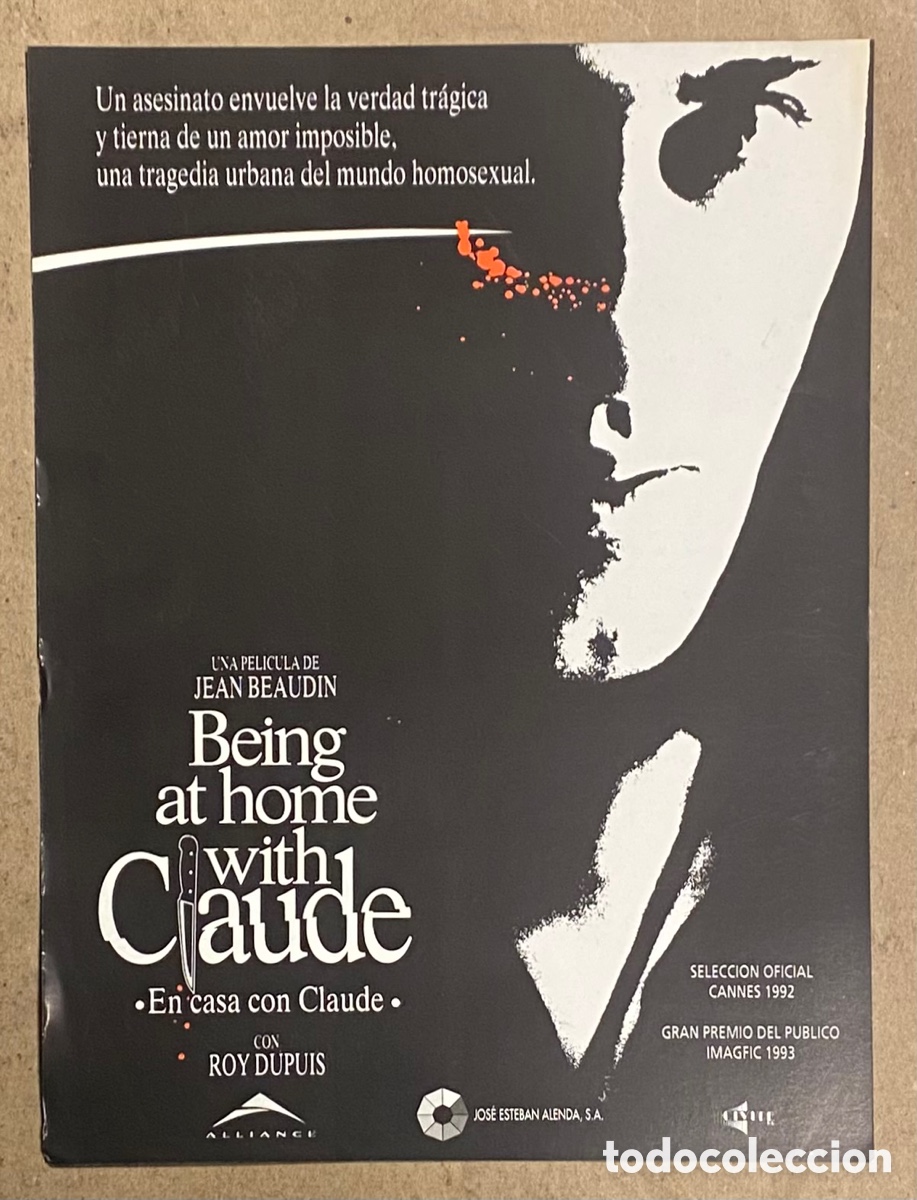 Cin&eacute;ma: BEING AT HOME WITH CLAUDE. GU&Iacute;A PROMOCIONAL DE LA PEL&Iacute;CULA. JEAN BEAUDIN