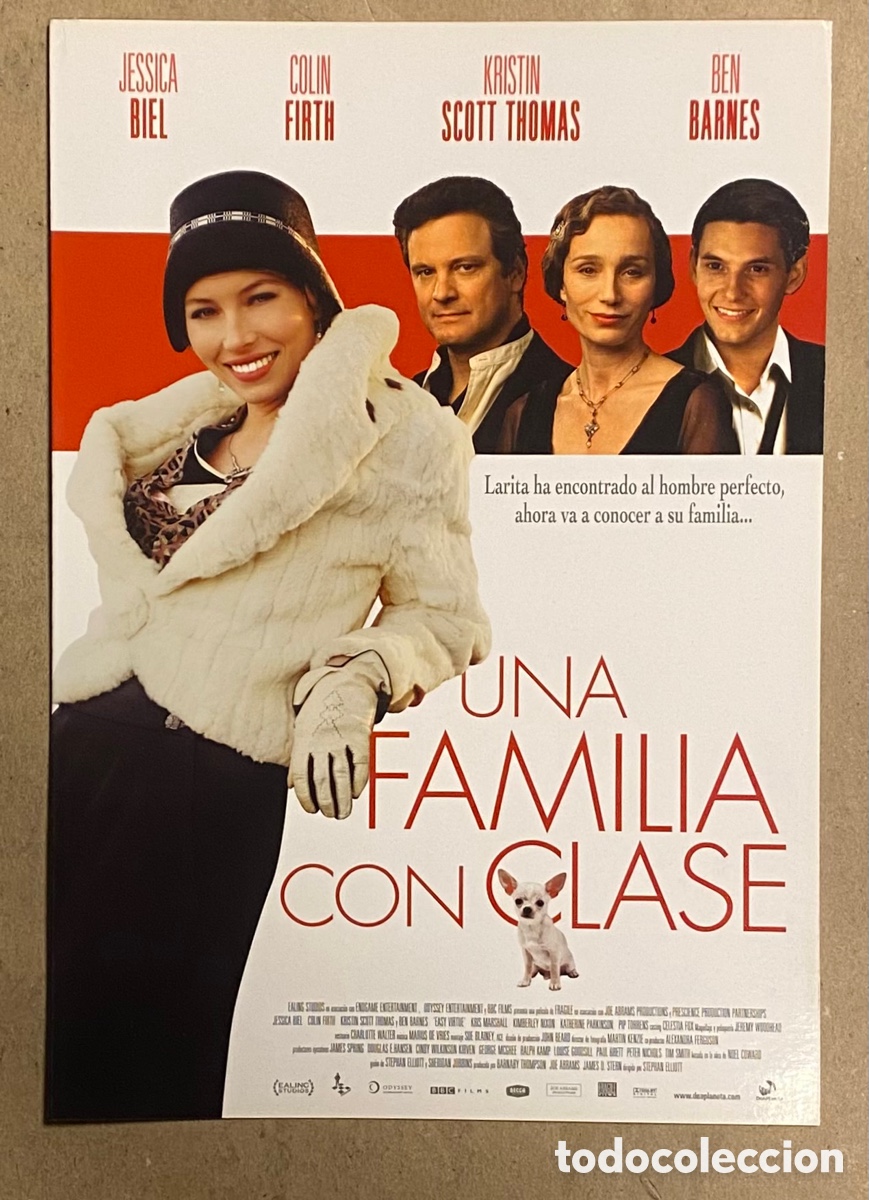 Cin&eacute;ma: UNA FAMILIA CON CLASE. GU&Iacute;A PROMOCIONAL DE LA PEL&Iacute;CULA. JESSICA BIEL, COLIN FIRTH