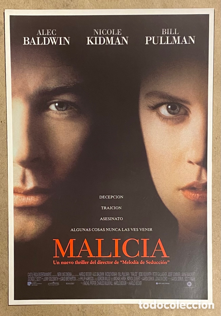 Kino: MALICIA. GU&Iacute;A PROMOCIONAL DE LA PEL&Iacute;CULA. ALEC BALDWIN, NICOLE KIDMAN, BILL PULLMAN