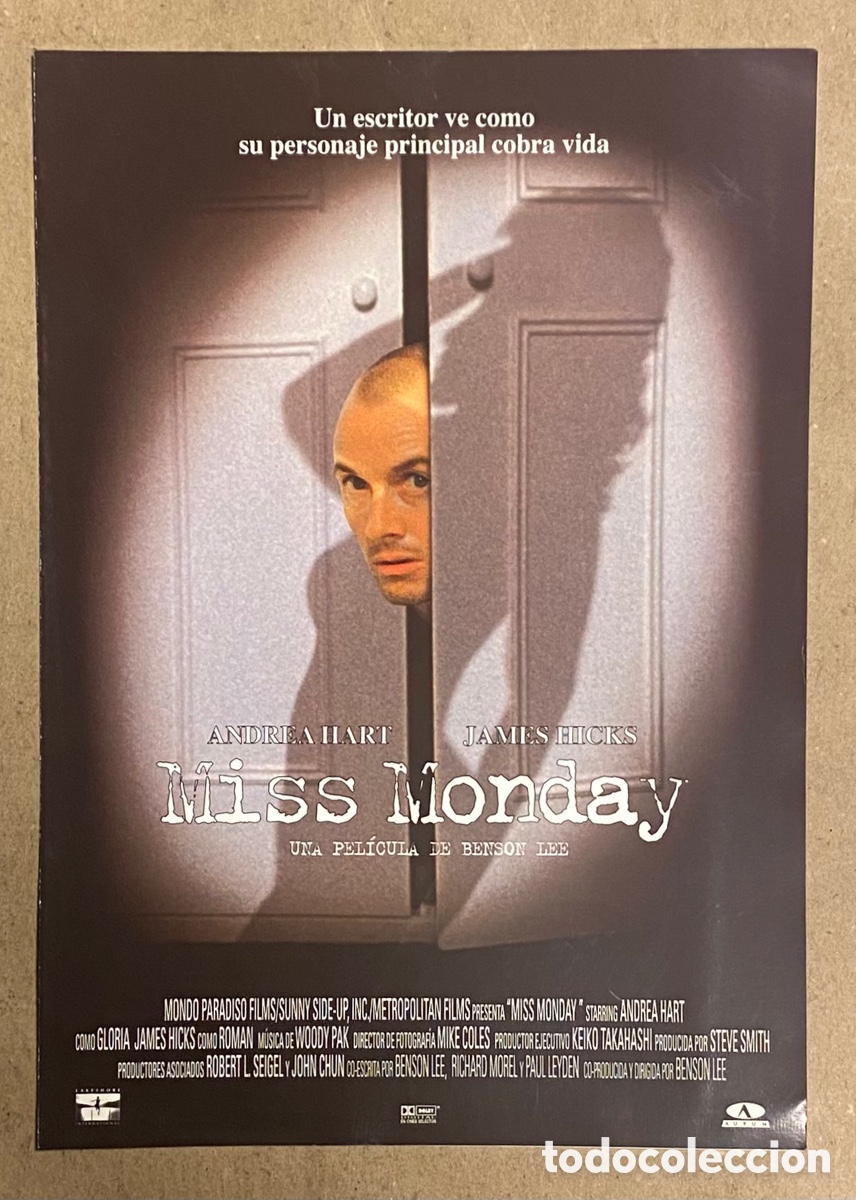Cinema: MISS MONDAY. GU&Iacute;A PROMOCIONAL DE LA PEL&Iacute;CULA. ANDREA HART, JAMES HICKS