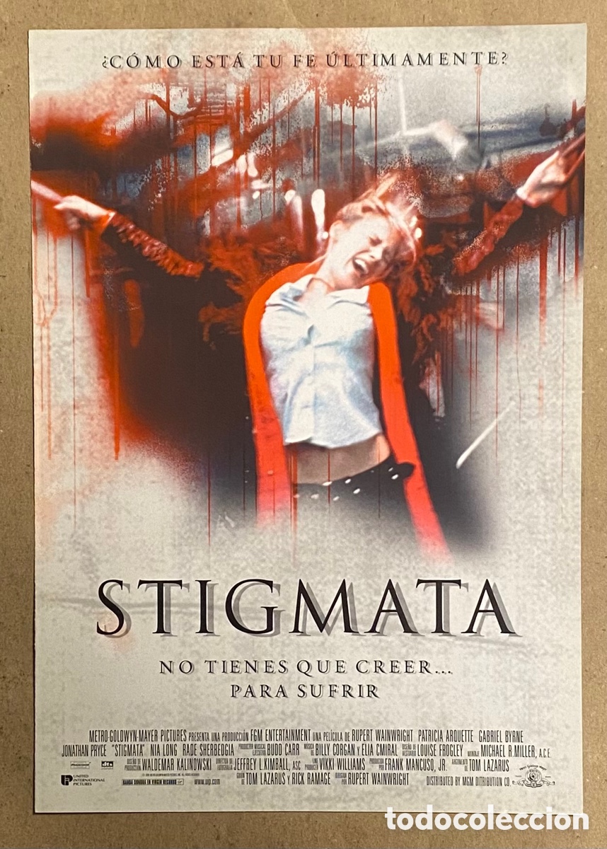 Kino: STIGMATA. GU&Iacute;A PROMOCIONAL DE LA PEL&Iacute;CULA. PATRICIA ARQUETTE