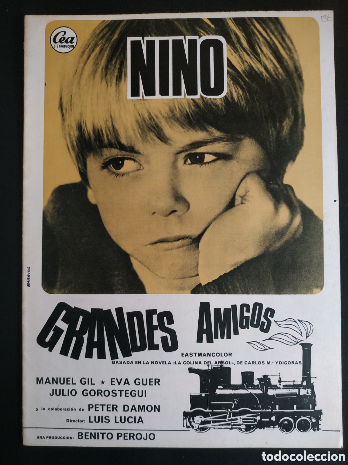 Cinema: NINO EN GRANDES AMIGOS - MANUEL GIL Y EVA GUER - DESPLEGABLE CEA - GUIA DE CINE ORIGINAL B17